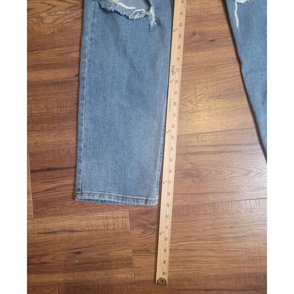 Wild‎ Fable Highest Rise Mom Jeans Women's Size 4 Blue Medium Wash Distressed - Picture 4 of 8